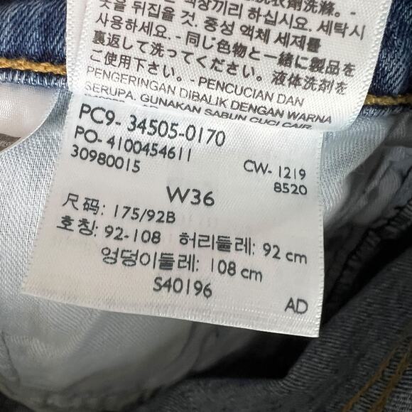 Levi’s 505 Regular Fit Jean Shorts Denim Jorts FLAW Medium Wash Mens 36 - Picture 7 of 7